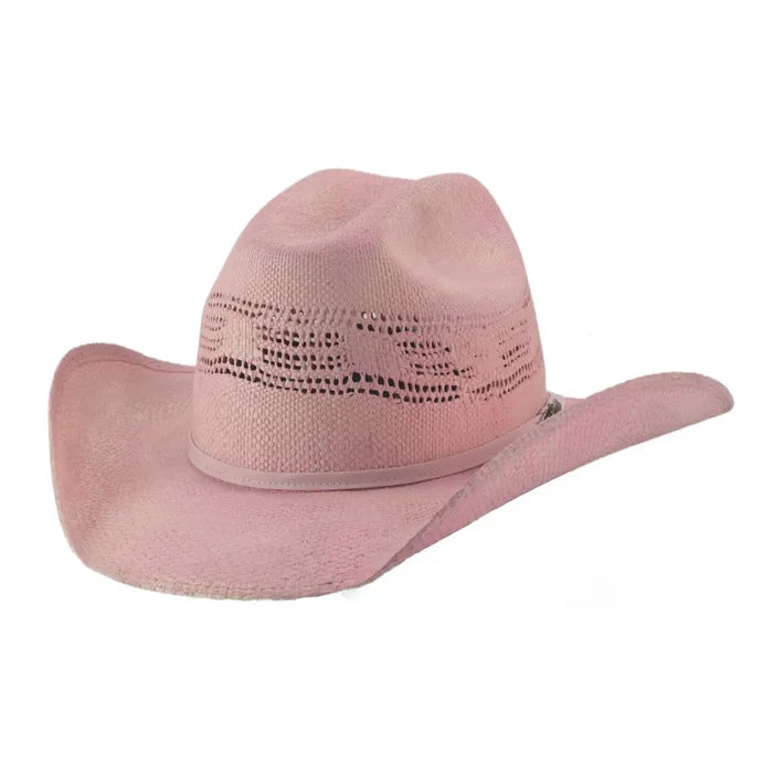 Bullhide Youth Little Girl's Glen Rose Pink Western Cowgirl Straw Hat 5110
