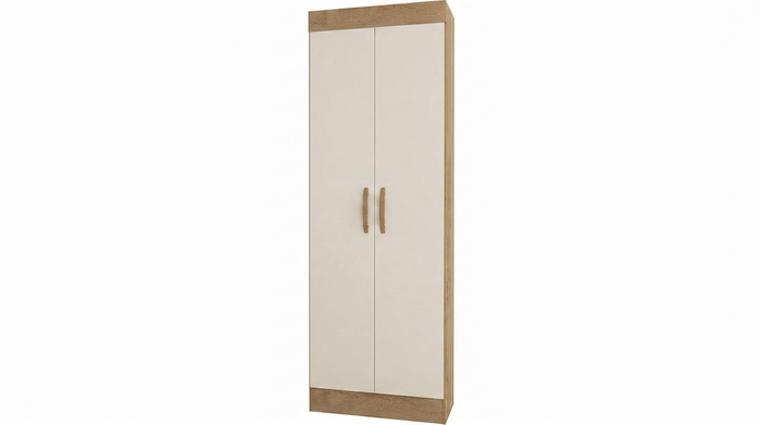 Cabinet Uruguay 0184R-355 2 Doors  H183*W62*D32Cm Canela/ Off White ( Limited 3 Months Warranty )