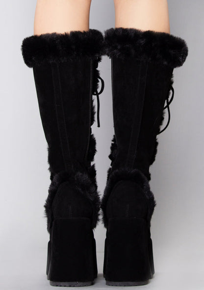 CAMEL 311 Night Watch Black Platform Boots