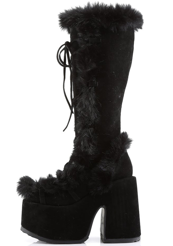 CAMEL 311 Night Watch Black Platform Boots