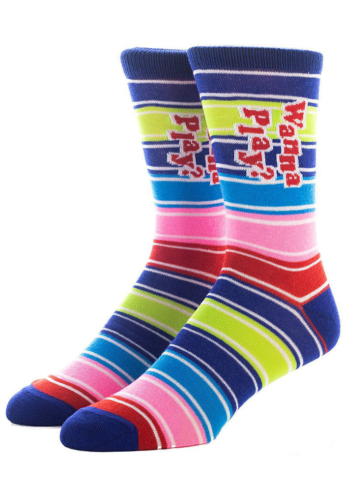 Bioworld Chucky Best Friend 3PK Gift Socks Box Set in multicolor — sock design detail view 2