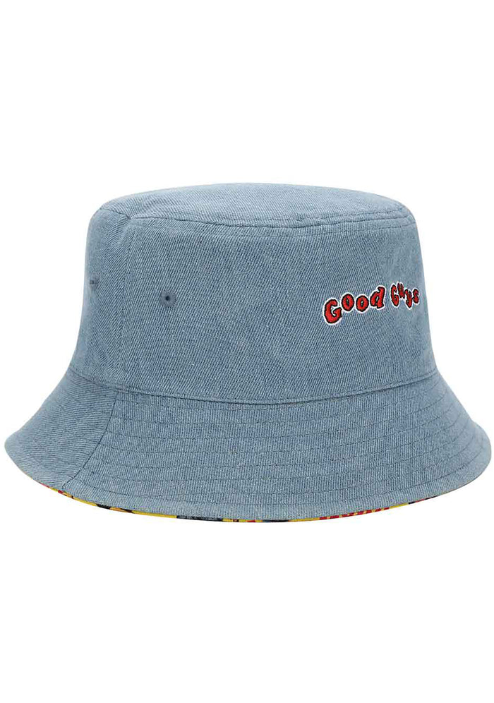 Bioworld Chucky Good Guys Reversible Bucket Hat in blue yellow — detail view 4