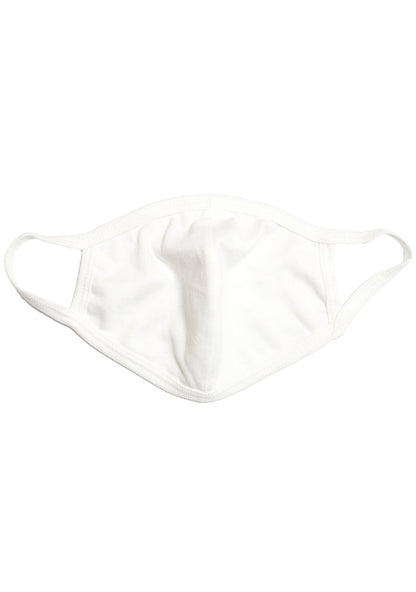 BGlittz Classic Cotton Dust Mask in white with solid white cotton base on soft breathable cotton washable everyday face mask — front view