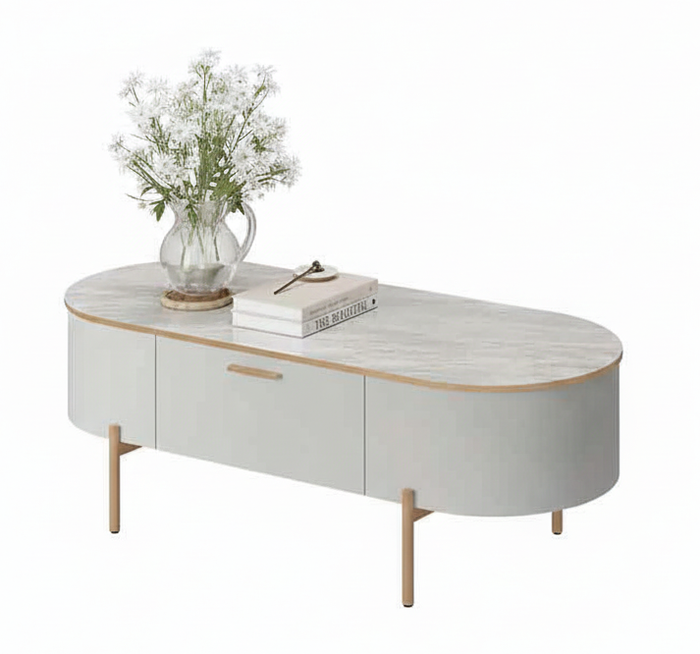 Coffee Table Celena 34433265 Centre  107.5*34.5*44Cm Bali/Quartzo  (Limited 3 Months Warranty)