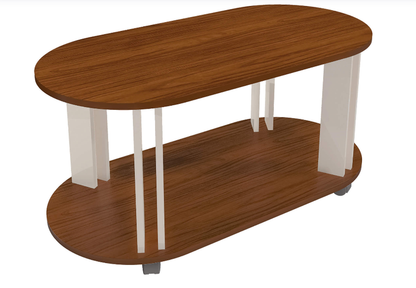 Coffee Table Mundi 4619 Oval Design  91*45*44Cm Cedar/Off White  (Limited 3 Months Warranty)