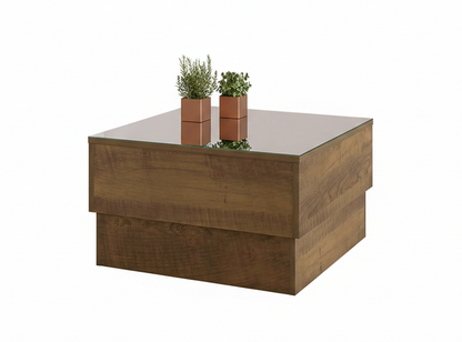 Coffee Table Parati 3826 Mirror On The Top  60*60*35Cm Pine  (Limited 3 Months Warranty)