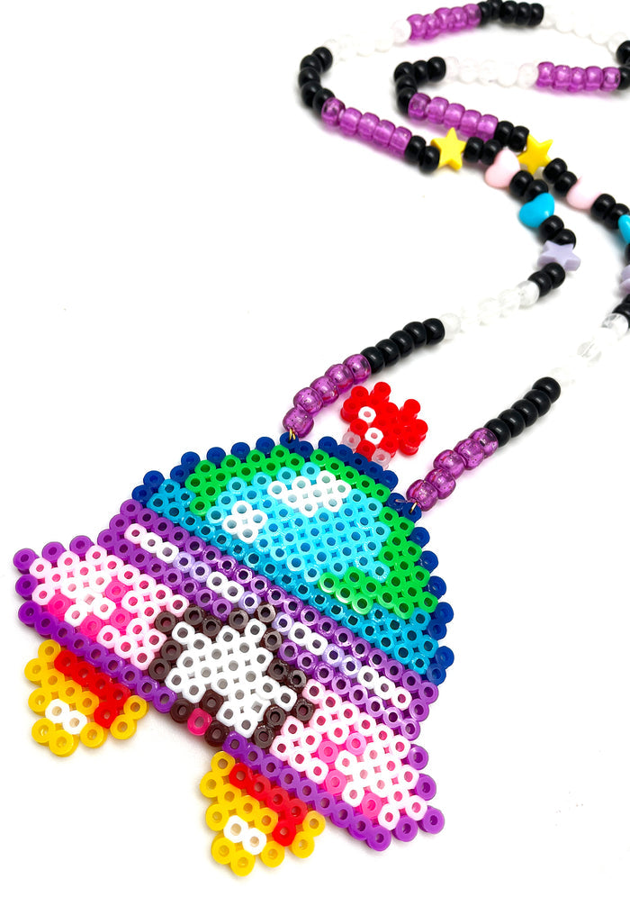 LASR Cosmic Voyage Rave Kandi Necklace — product view