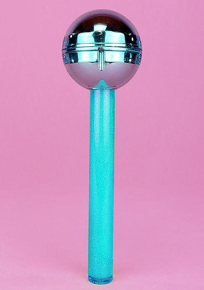 Glossy Pops Cosmic Waves Blue Skies Fruit Punch Lip Gloss in blue with sparkly lolli shape and flip-open cap on lip balm — front view