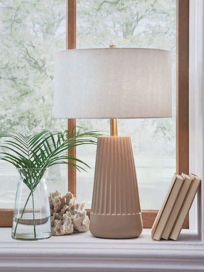 Dellner - Ceramic Table Lamp - Mocha