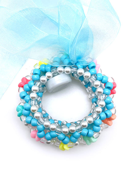 LASR Digital Cloud Light Up Ribbon Rave Kandi Bracelet — detail view