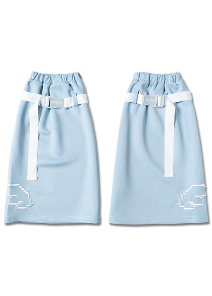 Dot Cat Gamer Pastel Blue Leg Warmer