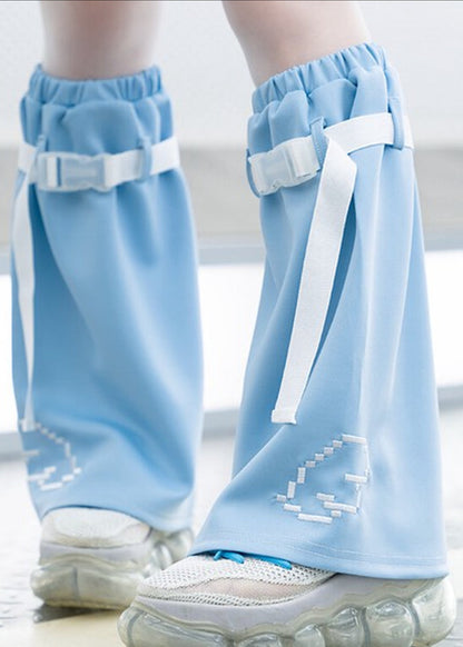 Dot Cat Gamer Pastel Blue Leg Warmer