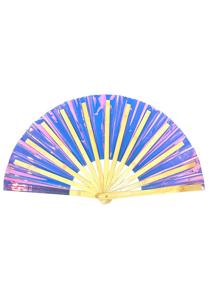 LASR Dreamscape Iridescent Fluid Rave Fan — back view