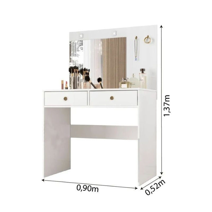 Dresser Ideal 992440.7 2 Drawers  137*90*52Cm White  (Limited 3 Months Warranty)