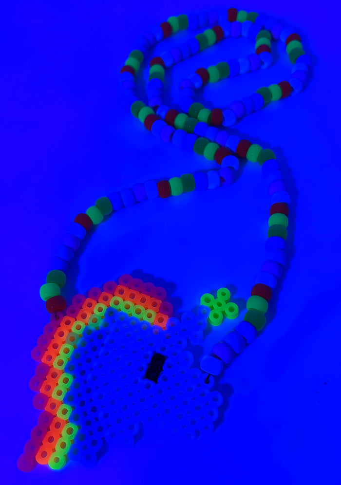 LASR Electric Unicorn Rave Kandi Necklace — product view