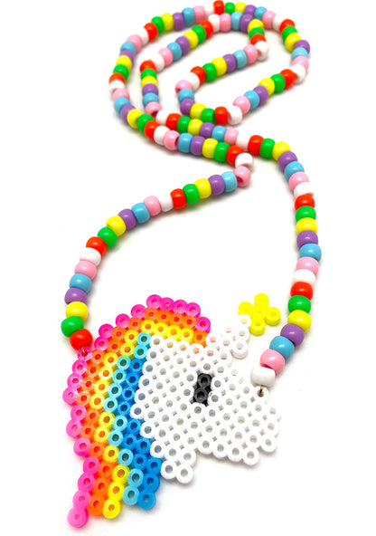 LASR Electric Unicorn Rave Kandi Necklace — product view