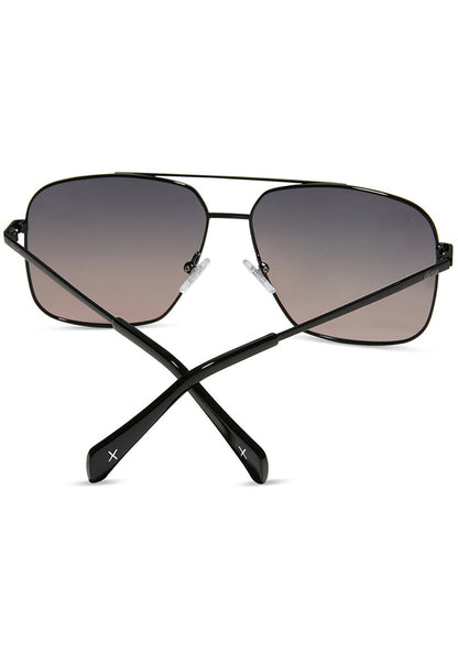 Dime Optics Encino Polarized Sunglasses in black twilight — back view