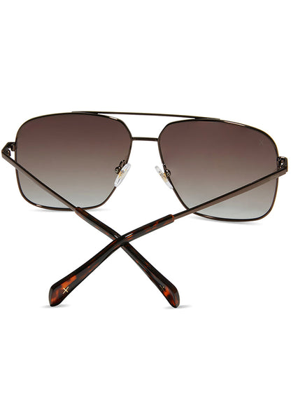 Dime Optics Encino Polarized Sunglasses in brown brown — back view