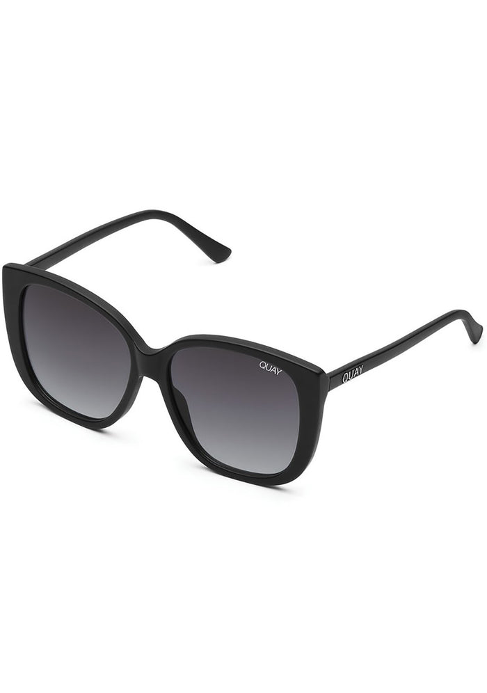 Quay Australia Ever After Sunglasses in matte black — side view
