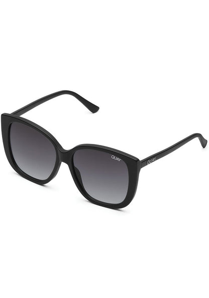 Quay Australia Ever After Sunglasses in matte black — side view