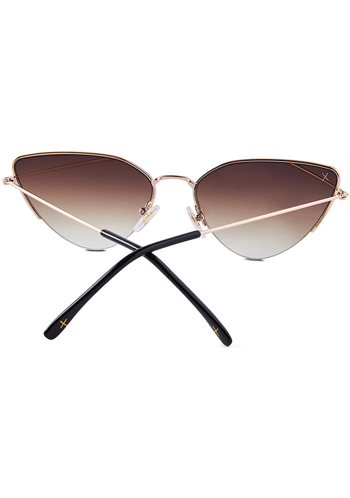 Fairfax Sunglasses in Brushed Gold/Brown Gradient