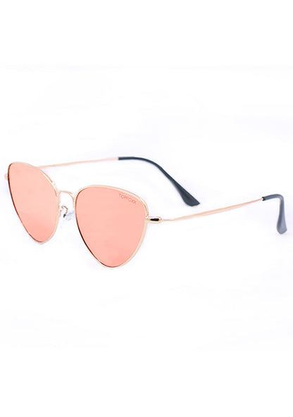 TopFoxx Felina Sunglasses in rose gold — side view