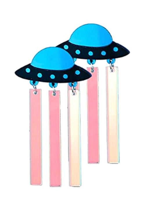 LASR First Contact UFO Resin Earrings — product view