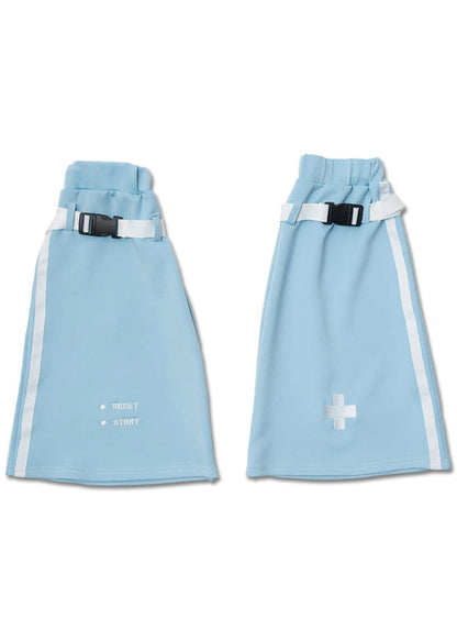 ACDC Rag Game Over Pastel Blue Leg Warmer — front view