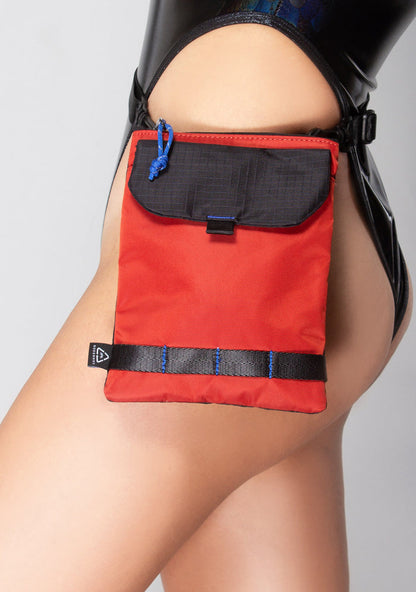 Doughnut Official Gamescape Series Teleport Crossbody Bag in blood orange — model view