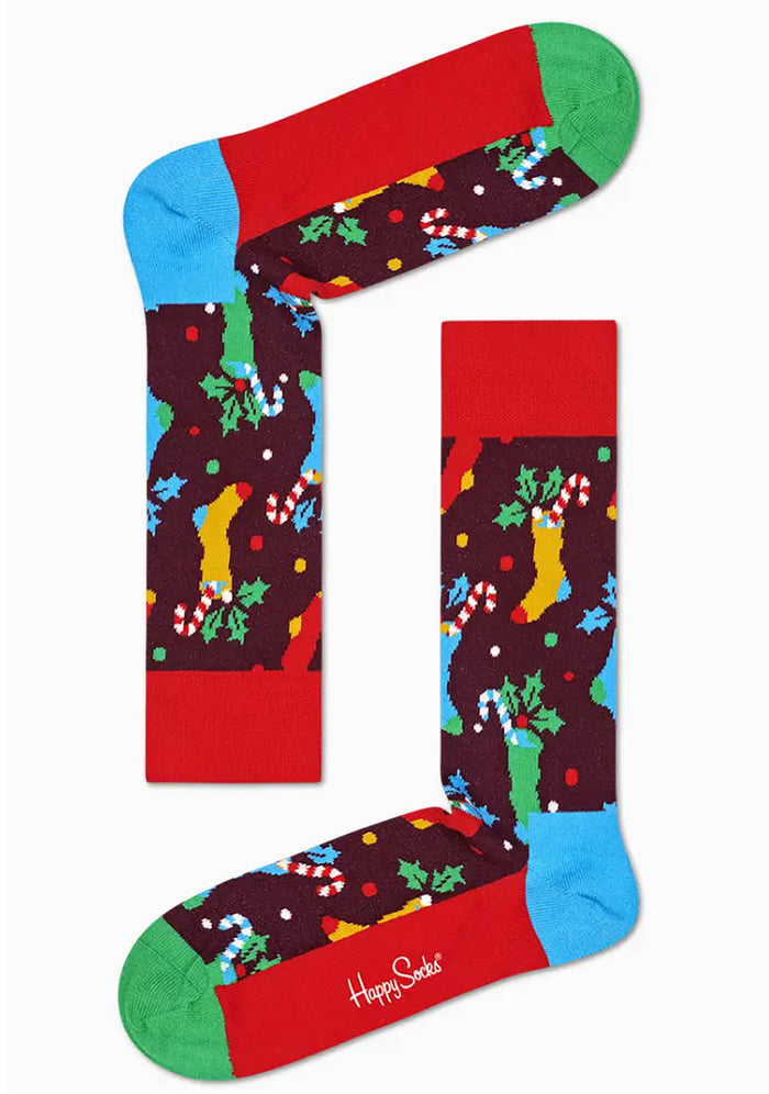 Happy Socks Gingerbread Holiday Socks 3PK Gift Box Set in multicolor — detail view