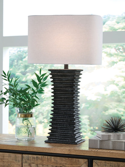 Golzar - Poly Table Lamp - Black