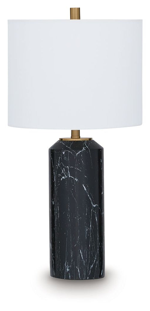Hanzila - Poly Table Lamp - Black / Gold Finish