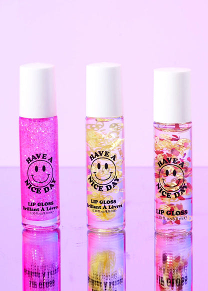 Lavender Stardust Have A Nice Day Lip Gloss Trio Box Set in multicolor — model view