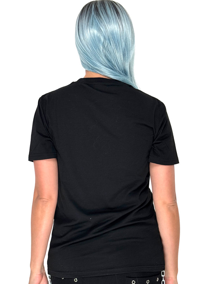 Maxed Limited Kaiju No. 8 Bottle Tee in black — model back view