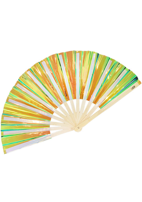 LASR Liquid Shockwave Iridescent Fluid Rave Fan — product view