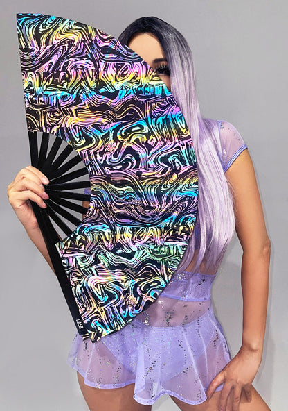 LASR Liquid State Reflective Fan — front view
