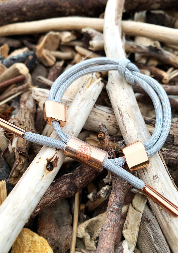 Rastaclat Lotus II Women's Knotaclat Bracelet in grey rose gold — model view