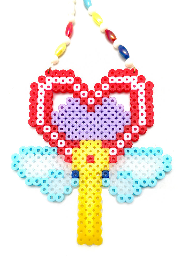 LASR Love Spell Rave Kandi Necklace — detail view