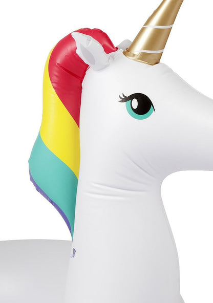 SunnyLife Luxe Unicorn Pool Ring in white multi — detail view