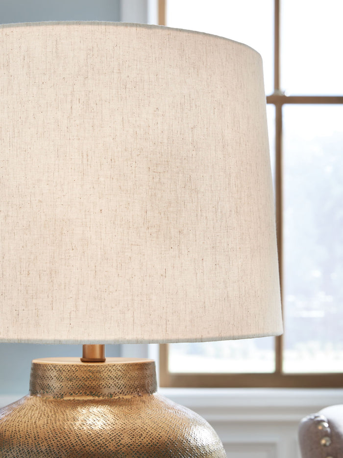 Madney - Metal Table Lamp - Antique Gold Finish