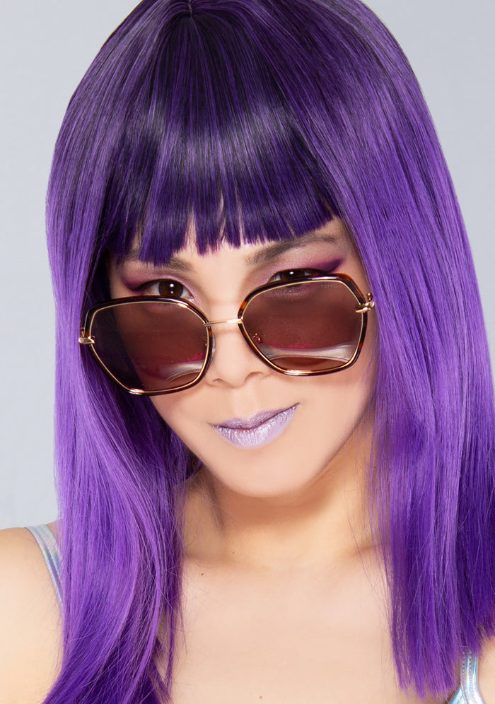 TopFoxx Maya Sunglasses in tortoise shell — model view