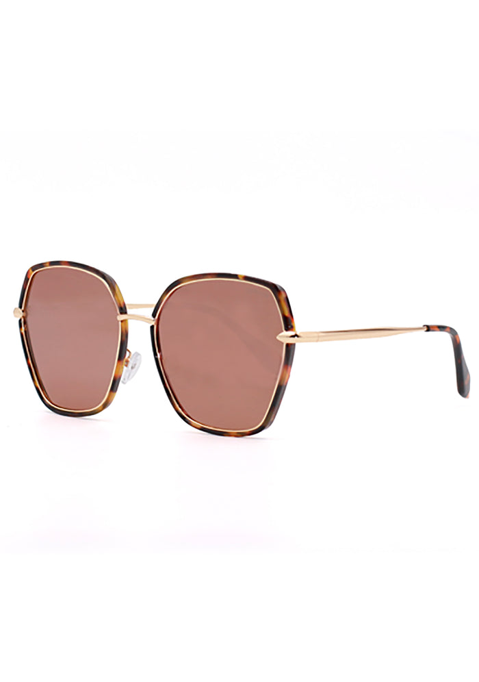 TopFoxx Maya Sunglasses in tortoise shell — side view