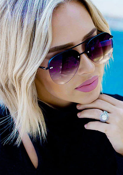 TopFoxx Megan 2 Sunglasses in black fade — model view