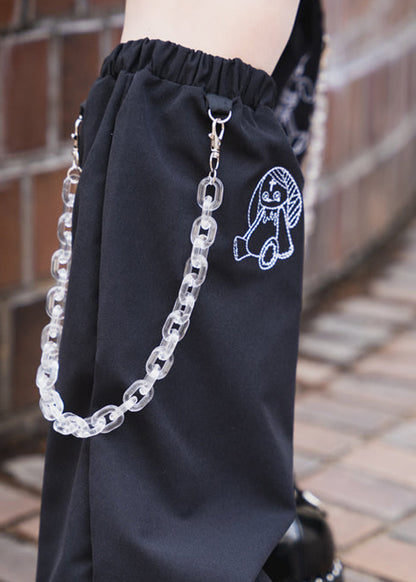 ACDC Rag Mill & Nero Moon Bunny Dolls Black Leg Warmer — detail shot