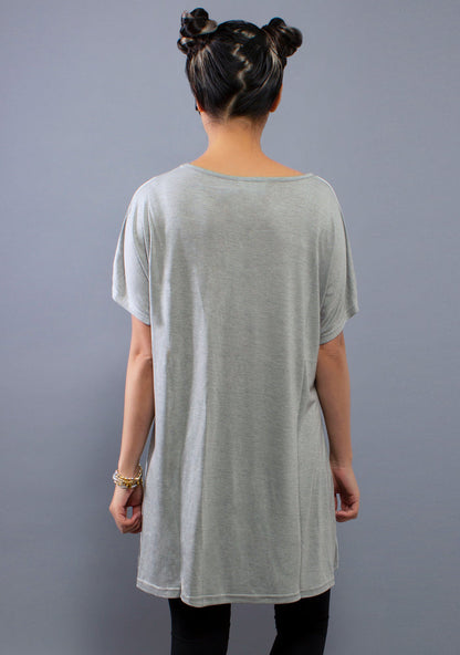 MINKPINK Seasonal Harvest Dress in white grey — model back view