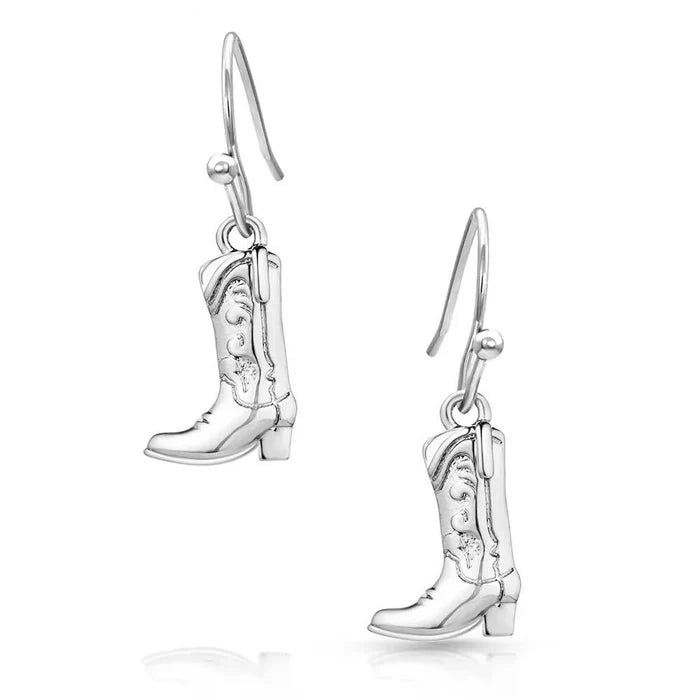 Montana Silversmiths Sculpted Cowboy Boot Earrings ER5866