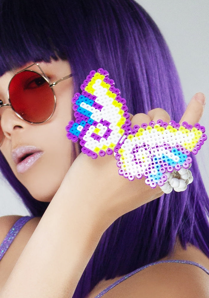 LASR Morpho Magic Light Up Pendant Rave Kandi Bracelet — product view