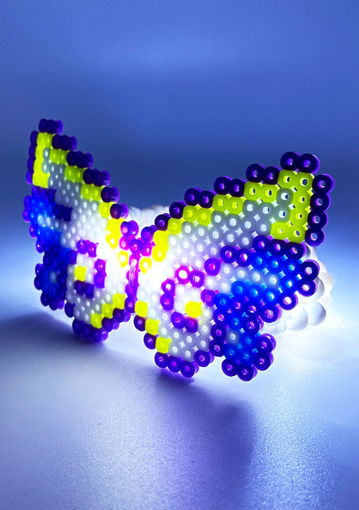 LASR Morpho Magic Light Up Pendant Rave Kandi Bracelet — product view