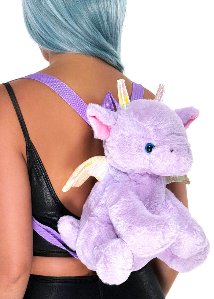 LASR Mystical Twilight Dragon Plush Backpack — product view