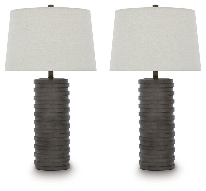 Neilett - Poly Table Lamp (Set of 2) - Antique Brown